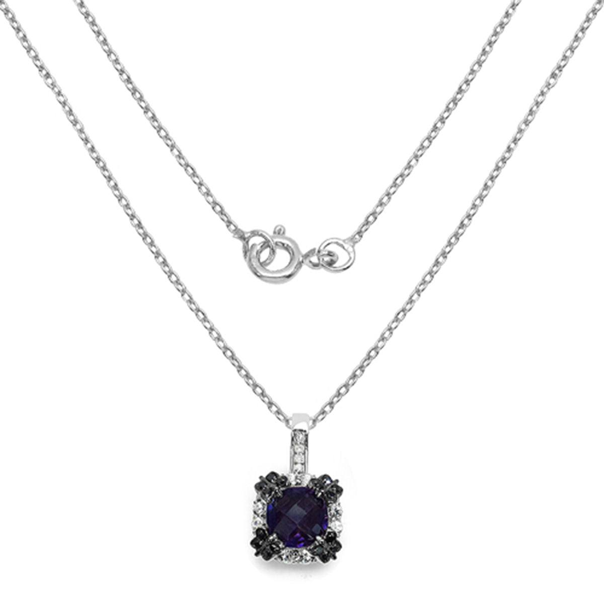 Amethyst Butterfly Pendant 2.3 Carats Sterling Silver