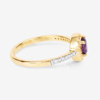 Ruby Ring With Diamonds 0.9 Carats 14K Yellow Gold