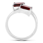 Garnet Ring 2.38 Carats Sterling Silver