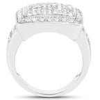 Diamond Ring 0.58 Carats Sterling Silver