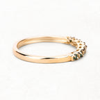 Green Diamond Ring 0.14 Carats 14K Yellow Gold