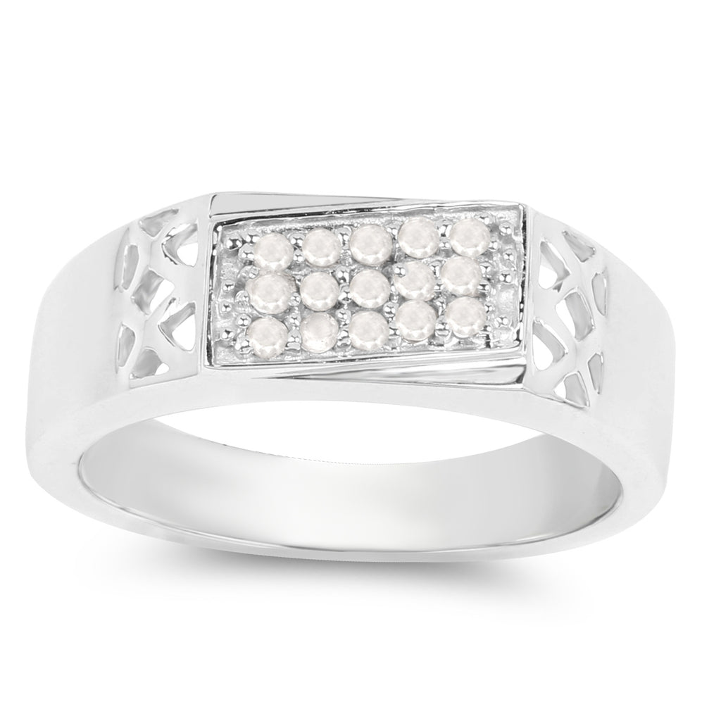 Diamond Ring 0.22 Carats Sterling Silver