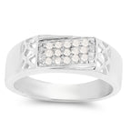 Diamond Ring 0.22 Carats Sterling Silver