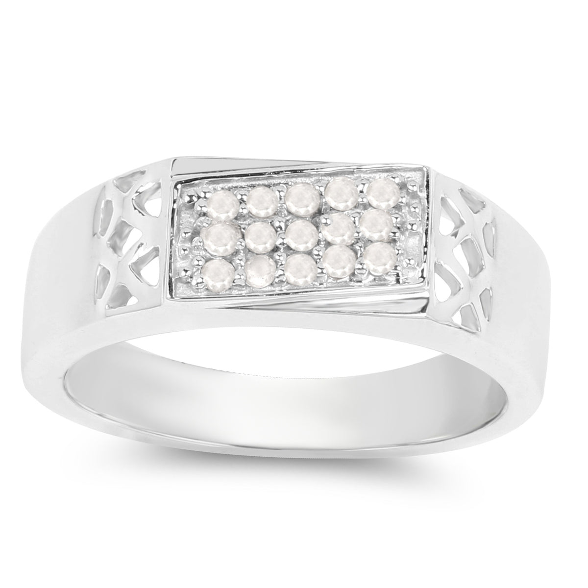 Diamond Ring 0.22 Carats Sterling Silver