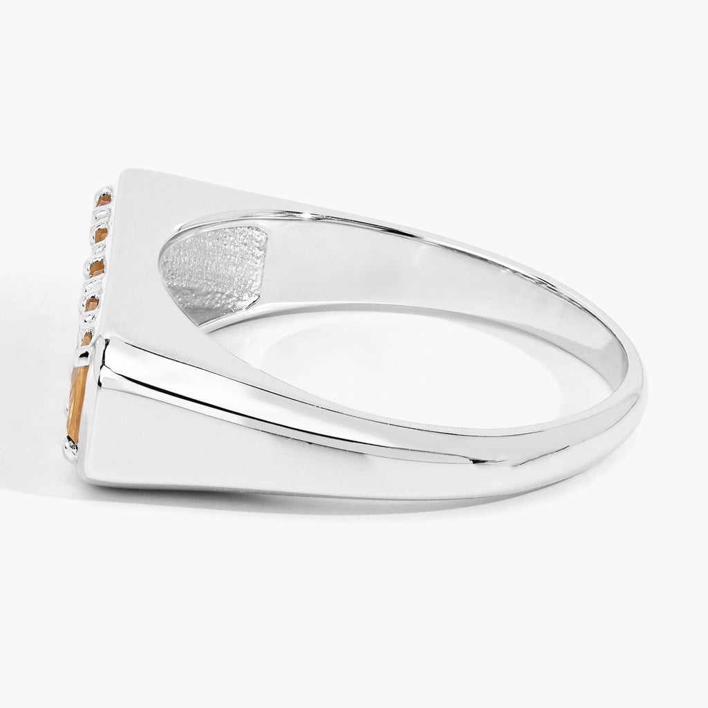 Citrine Ring 0.78 Carats Sterling Silver