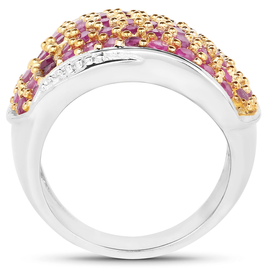 Ruby Ring 2.52 Carats Sterling Silver