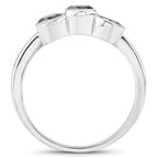 Black Diamond Ring 1.2 Carats Sterling Silver