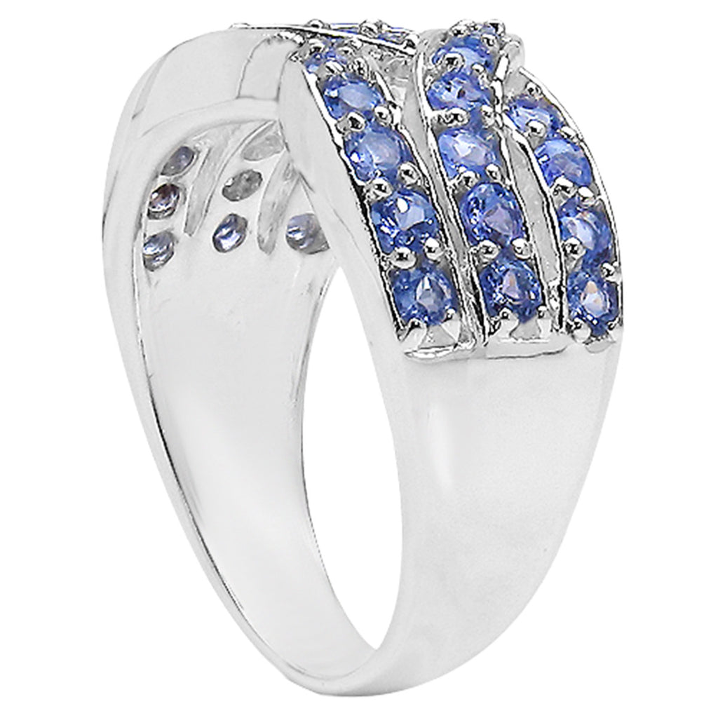 Tanzanite Ring 1.24 Carats Sterling Silver