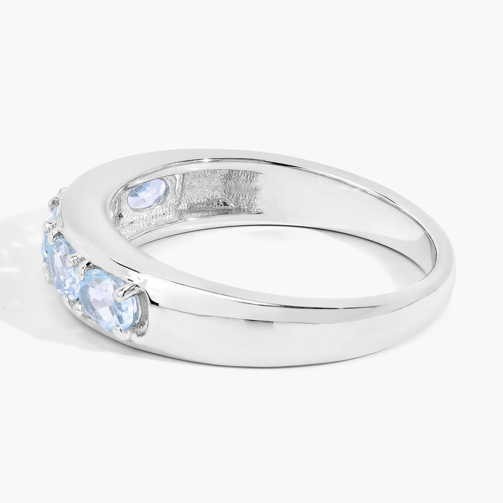 Blue Topaz Ring 0.94 Carats Sterling Silver