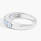 Blue Topaz Ring 0.94 Carats Sterling Silver