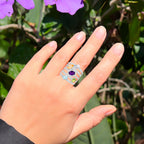 Natural Multicolor Gemstones Cocktail Ring 3.70 Carats