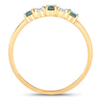Alexandrite Ring With Diamonds 0.5 Carats 18K Yellow Gold