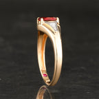 Natural Pink Tourmaline Ring With Diamonds 0.82 Carats 9K Yellow Gold