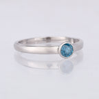Blue Diamond Ring 0.25 Carats 9K White Gold