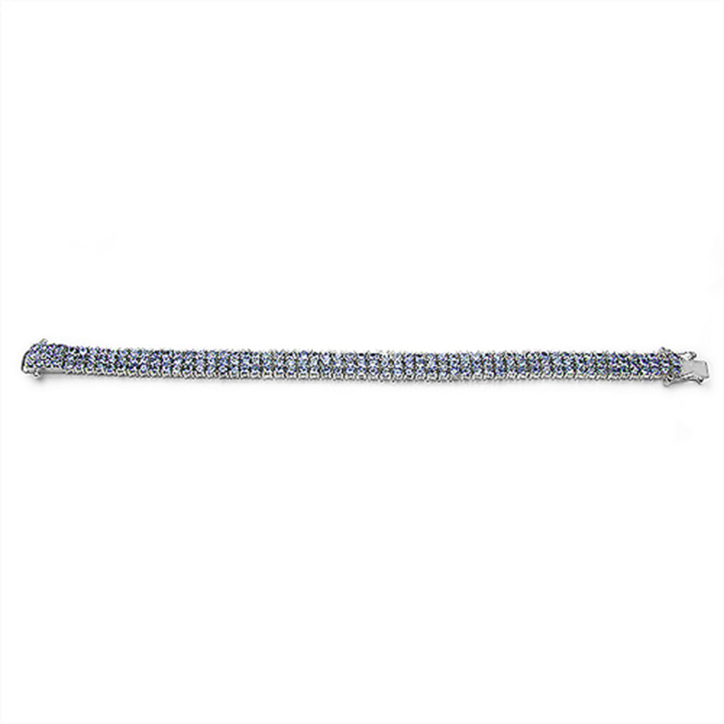 Tanzanite Tennis Bracelet 11.5 Carats Sterling Silver