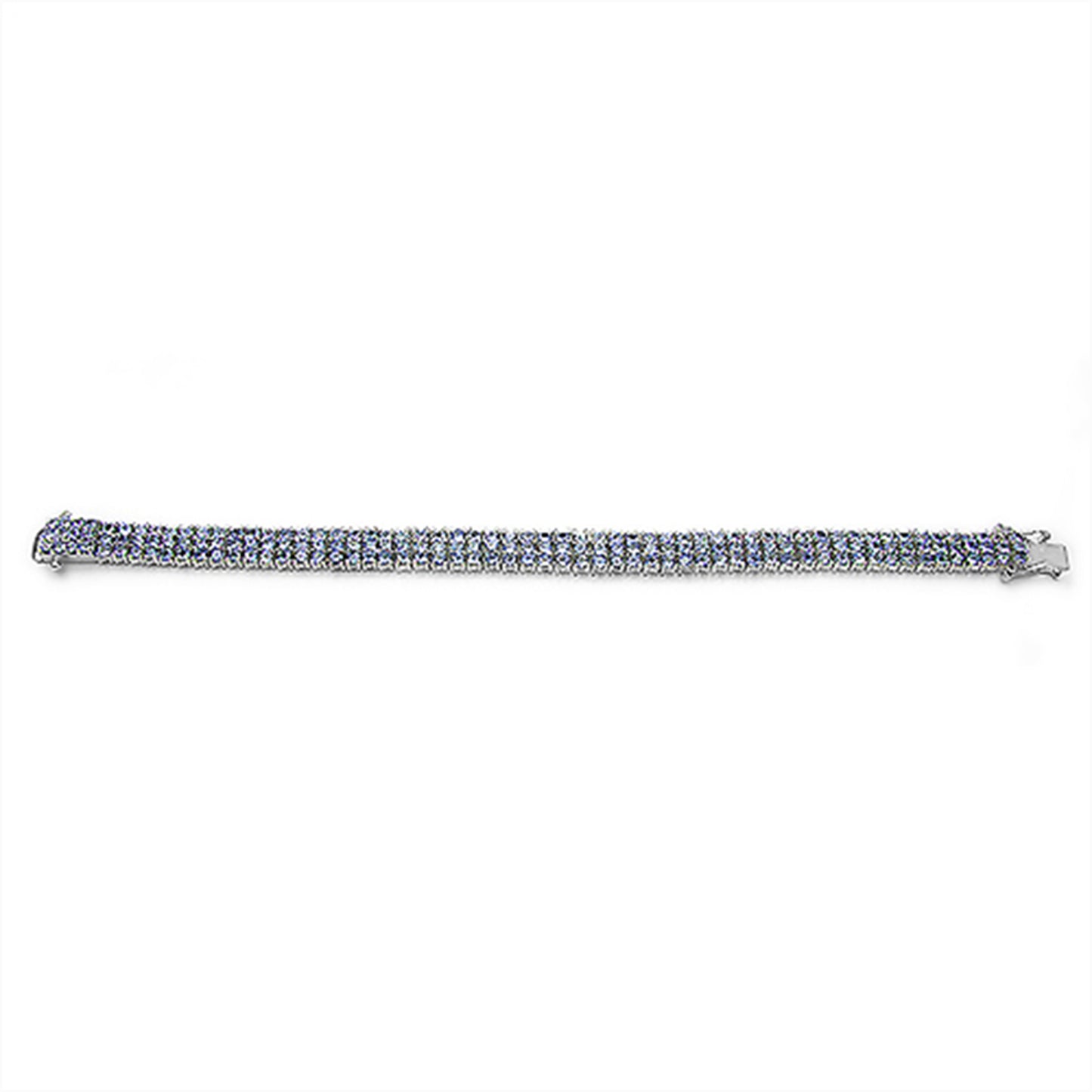Tanzanite Tennis Bracelet 11.5 Carats Sterling Silver