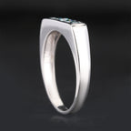 Blue Diamond Ring 0.35 Carats 9K White Gold