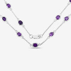 Amethyst Necklace 6.1 Carats Sterling Silver
