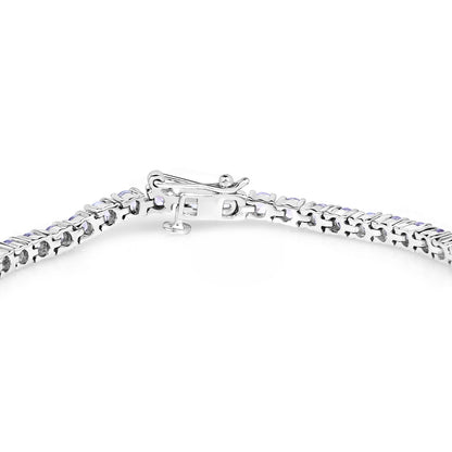 Tanzanite Tennis Bracelet 5.2 Carats Sterling Silver