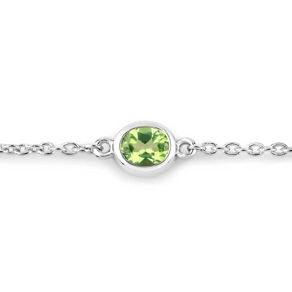 Peridot Bracelet 1.74 Carats Sterling Silver