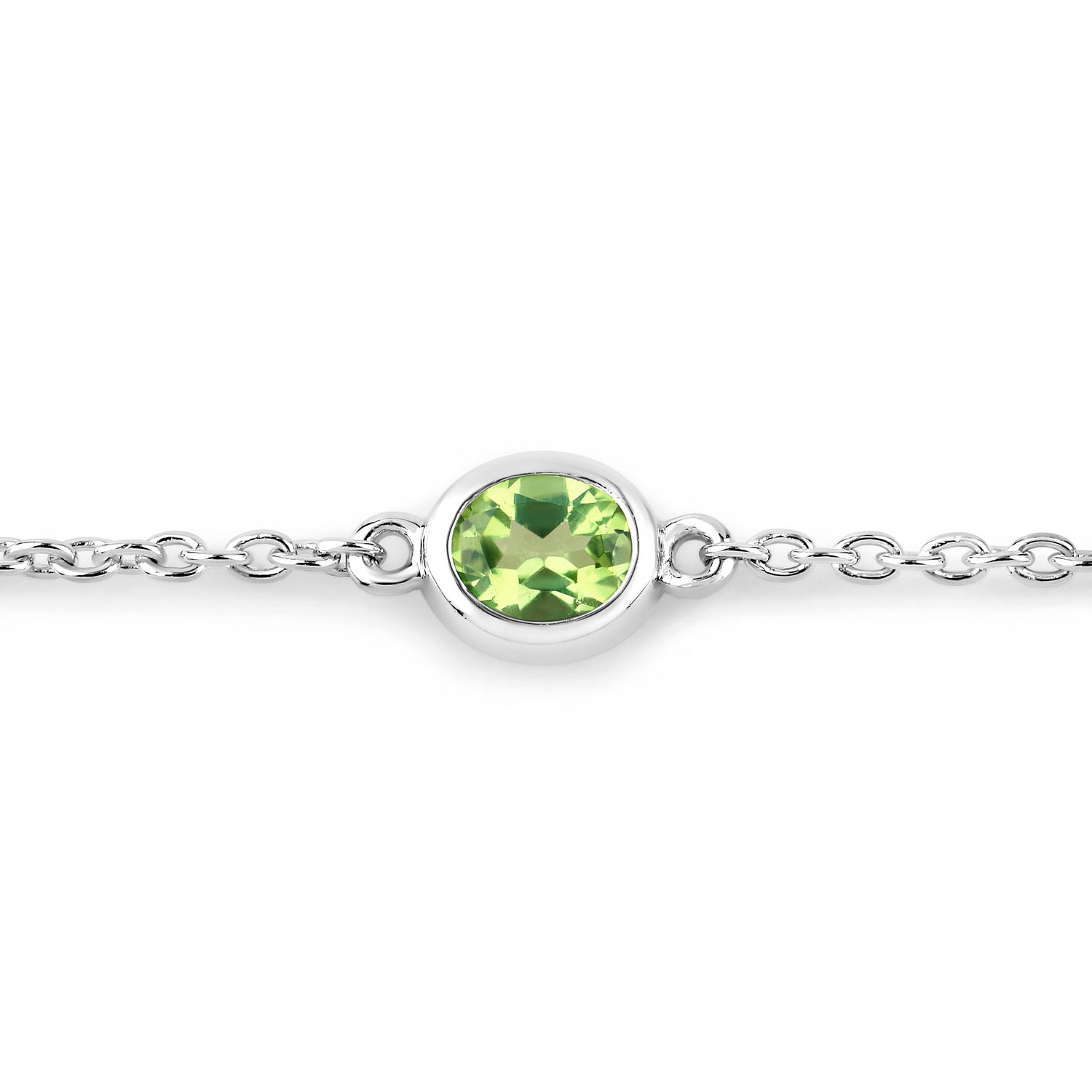Peridot Bracelet 1.74 Carats Sterling Silver