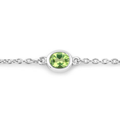 Peridot Bracelet 1.74 Carats Sterling Silver