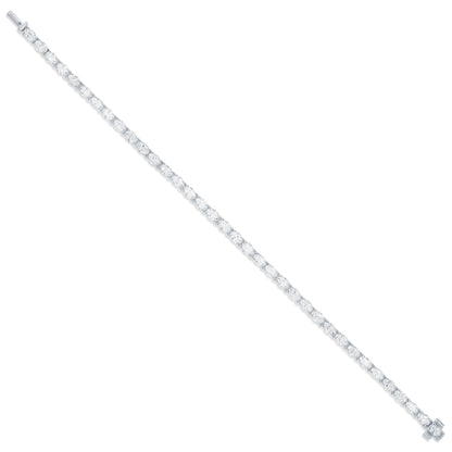 Oval Diamond Tennis Bracelet 6.64 Carats 36 Diamonds 18K Gold