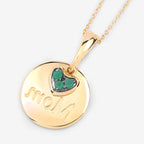 Emerald Pendant 0.16 Carats Gold Plated Silver
