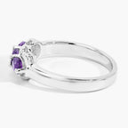 Amethyst Ring 0.46 Carats Sterling Silver