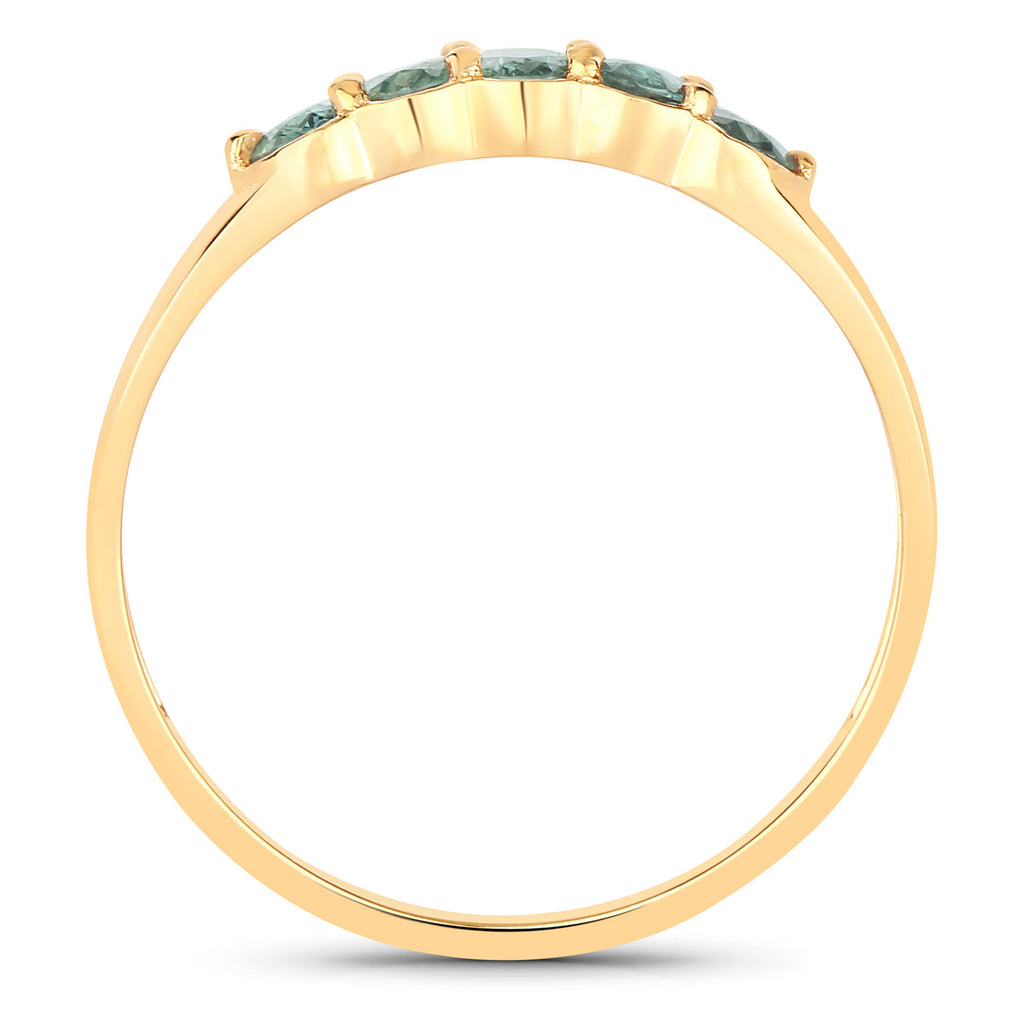 Alexandrite Ring 0.64 Carats 18K Yellow Gold