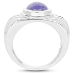 Tanzanite Ring 3.54 Carats Sterling Silver