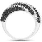 Multicolor Diamond Ring 1.22 Carats Sterling Silver