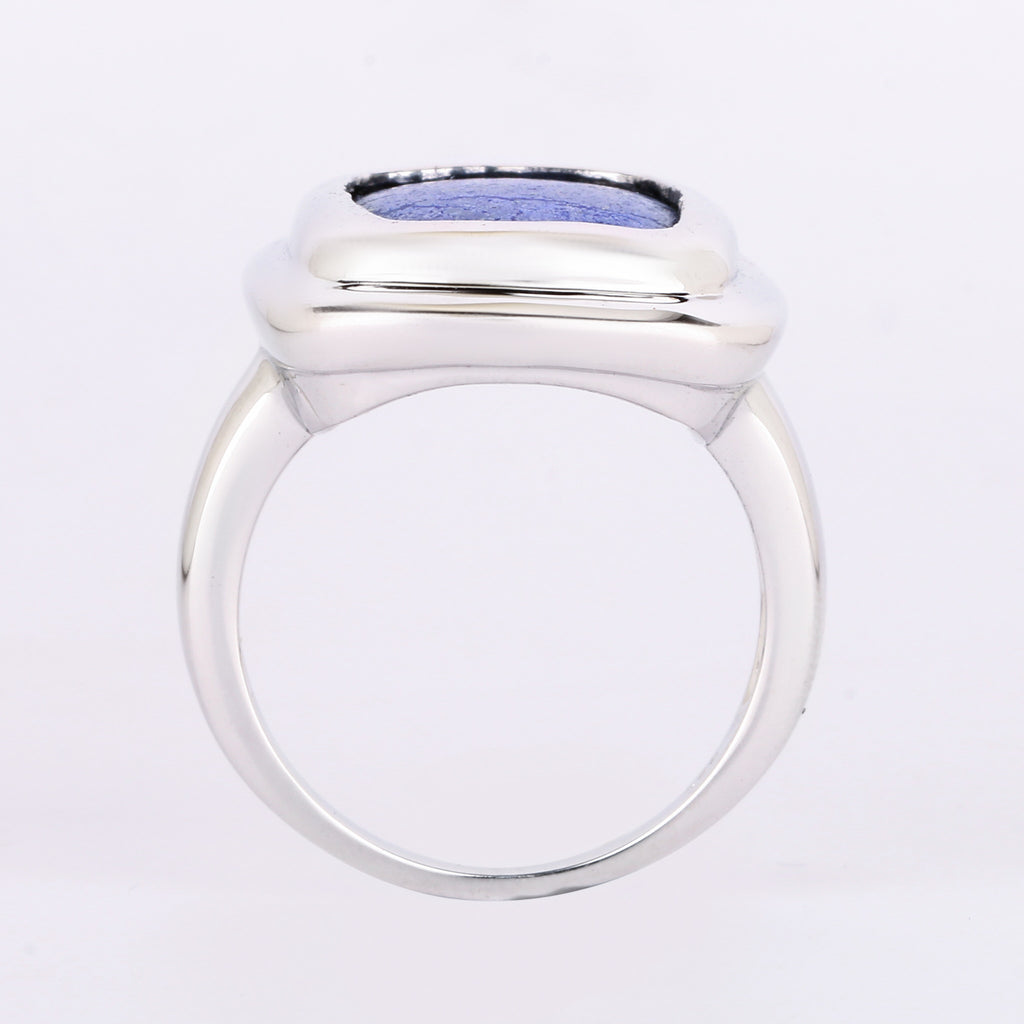 Lapis Ring 14.06 Carats Sterling Silver