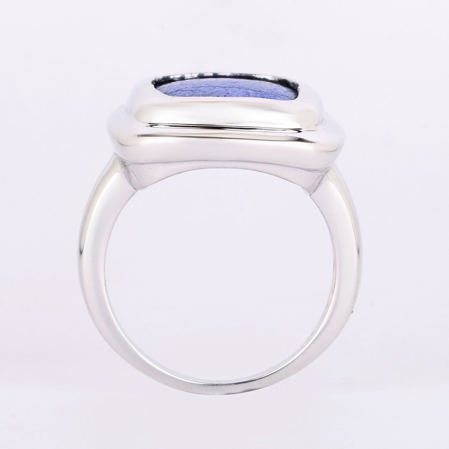 Lapis Ring 14.06 Carats Sterling Silver