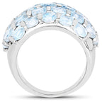 Blue Topaz Ring 5.78 Carats Sterling Silver
