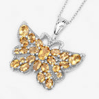 Citrine Pendant 3.78 Carats Sterling Silver