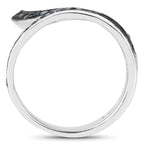 Blue Diamond Ring 0.44 Carats Sterling Silver
