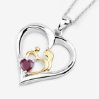 Ruby Mom Pendant 0.48 Carats Sterling Silver