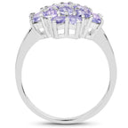 Tanzanite Ring 1.68 Carats Sterling Silver