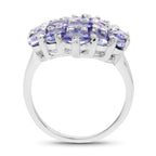 Tanzanite Ring 5.24 Carats Sterling Silver