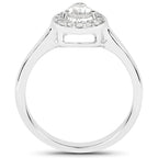 Diamond Ring 0.6 Carats 14K White Gold