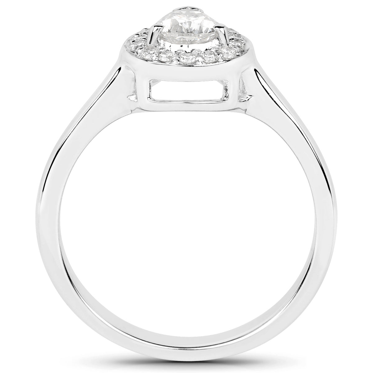 Diamond Ring 0.6 Carats 14K White Gold
