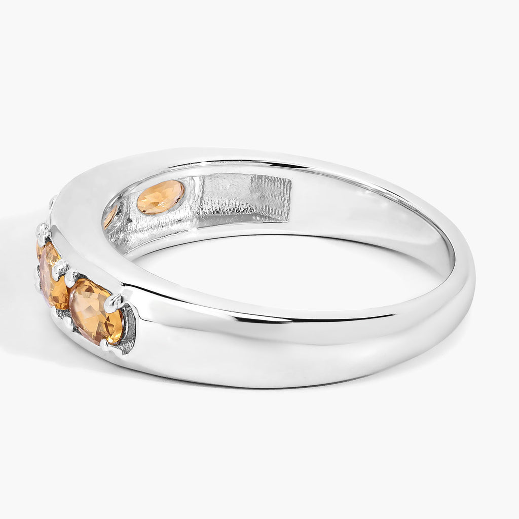 Citrine Ring 0.78 Carats Sterling Silver