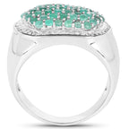 Emerald Ring 1.42 Carats Sterling Silver