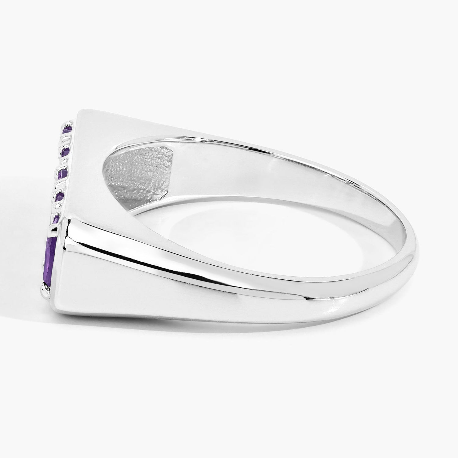 Amethyst Ring 0.78 Carats Sterling Silver