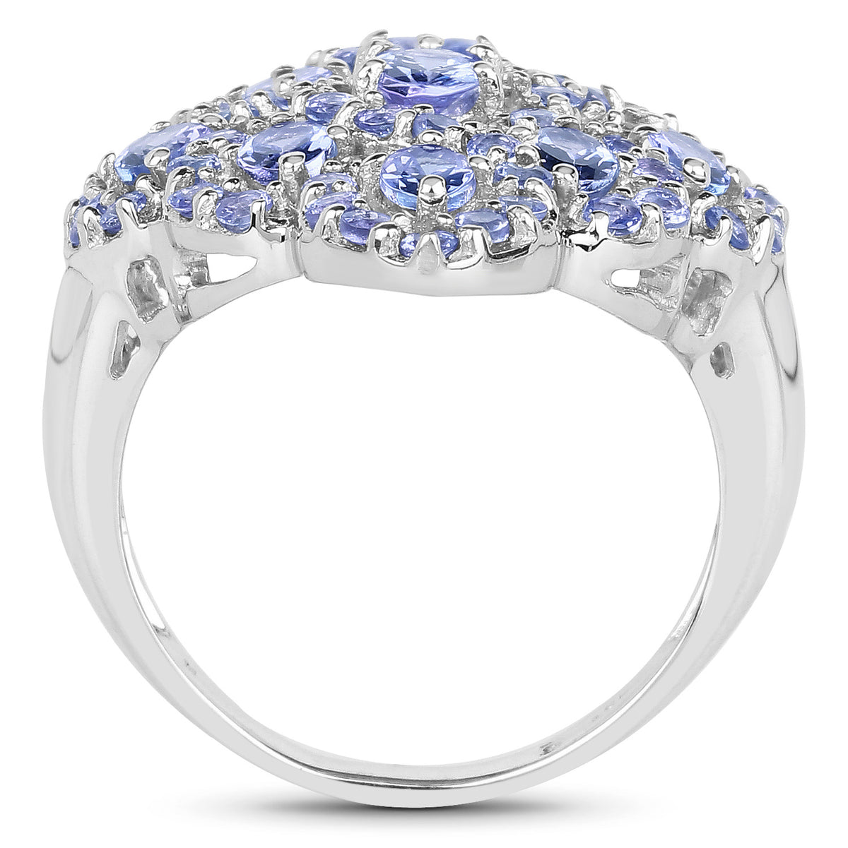 Tanzanite Ring 3.26 Carats Sterling Silver