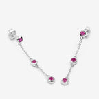 Ruby Earrings 0.76 Carats Sterling Silver