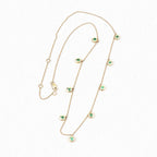 Zambian Emerald Necklace 0.88 Carats 10K Yellow Gold