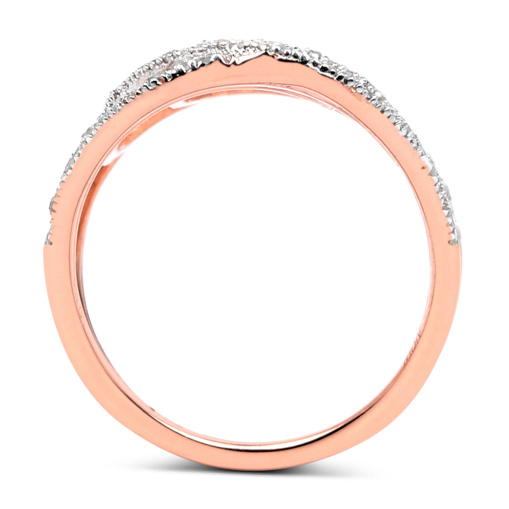 Diamond Ring 0.72 Carats Gold Plated Silver
