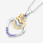 Tanzanite Mom Pendant 0.12 Carats Gold Plated Silver